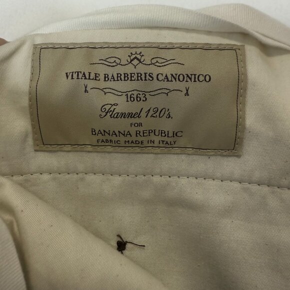 Banana Republic | 100% Italian Wool Flannel Suit Pants | 31W 32L - Picture 3 of 7